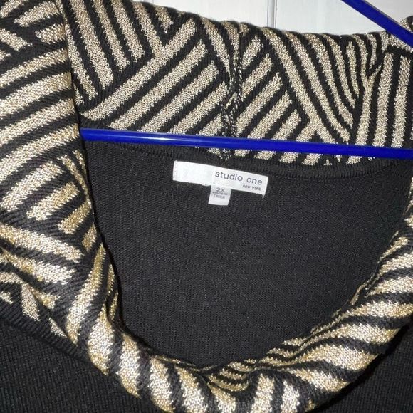 Lurex Accent Sweater Dress Sz 2X - Picture 4 of 6